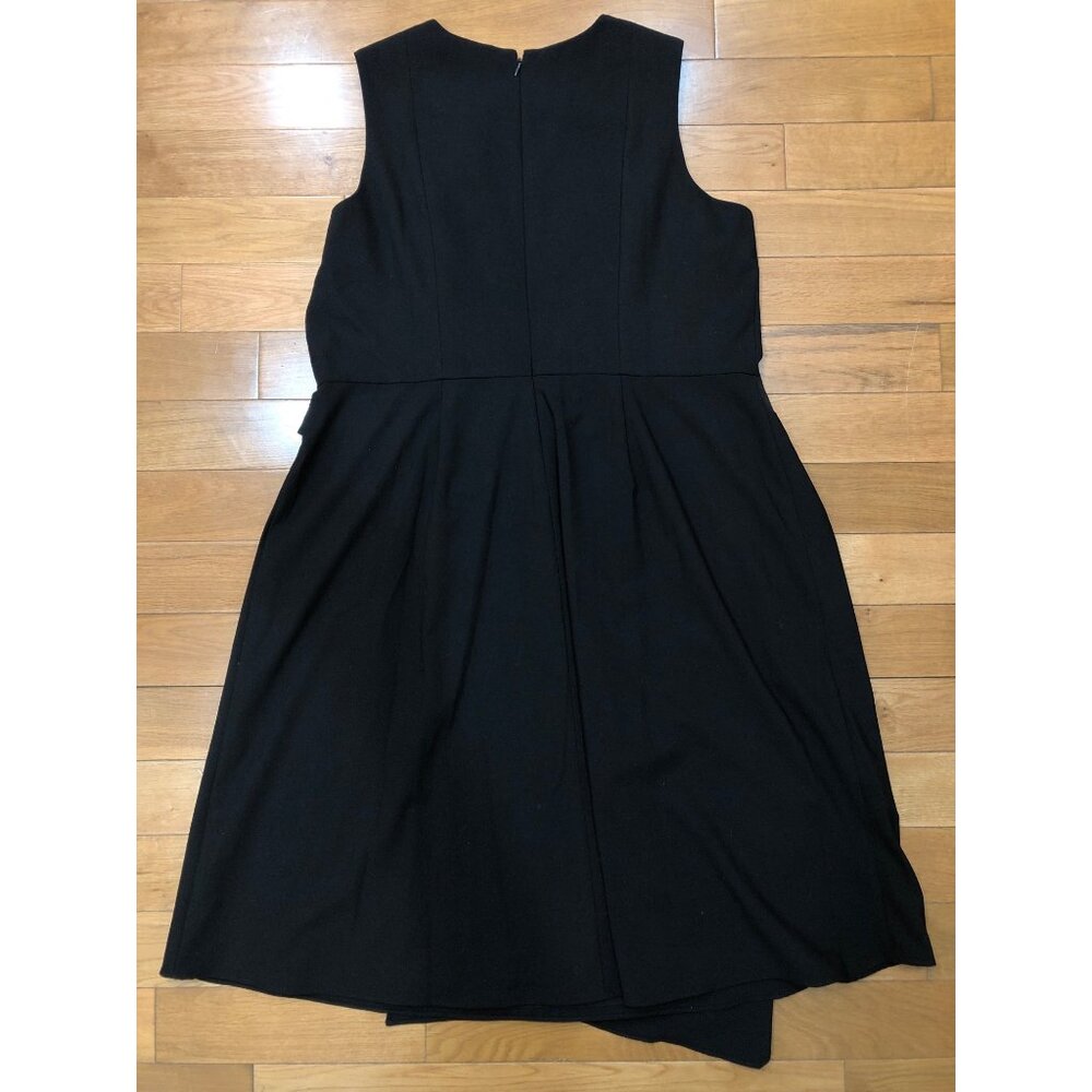NWT Calvin Klein Sleeveless Black Sheath Dress w/Faux Suede Waist & Buckle 14W - Picture 6 of 11
